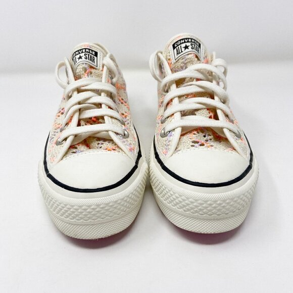 CONVERSE | Chuck Taylor All Star Platform Boho Crochet Wmns 8 Cream - Picture 3 of 11